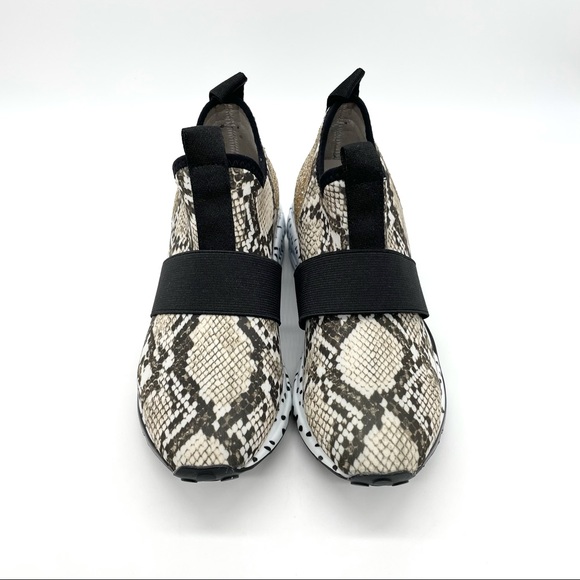 Steve Madden Snake Print Gold Glitter Sneakers - Picture 10 of 12